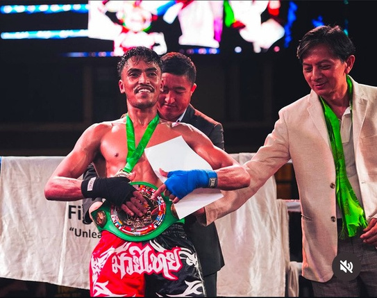 Winner receives the WBC belt inside the ring